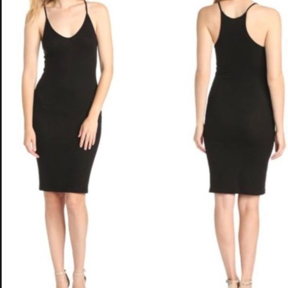 BCBGMaxAzria Ribbed Black Tank Dress - Picture 1 of 7